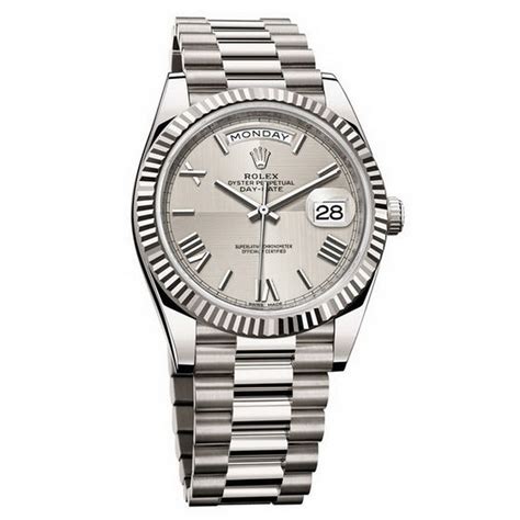 rolex oyster perpetual day date in 18ct white gold price|rolex day date 40 228235.